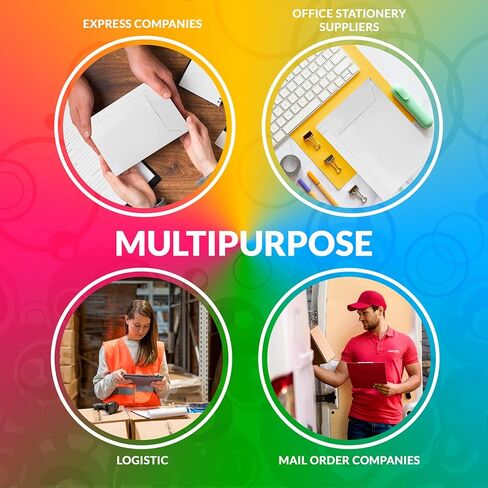 ABC PACK & SUPPLY رسائل بريدية صلبة مقاس 12.75 × 15 بوصة، مغلفات من الورق المقوى الأبيض، شريط ممزق ذاتي الغلق، ورق مقوى 550 جرام في المتر المربع، تصميم ثابت، عبوة من 25 قطعة in Kuwait