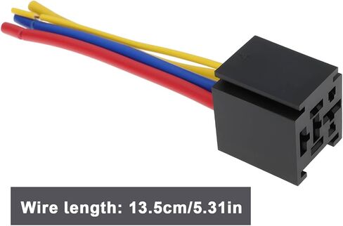 5pcs 5 Pin Automotive Relay Harness Socket 12V 60 70 80 Amp for Amp High Power Relay 13.5cm in Kuwait