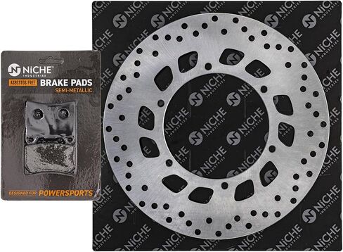 NICHE Rear Left Brake Rotor Pad Semi Metallic Kit For Yamaha V Star 1100 1FK-W0046-01-00 3XF-W0045-50-00 5EL-2582W-00-00 in Kuwait