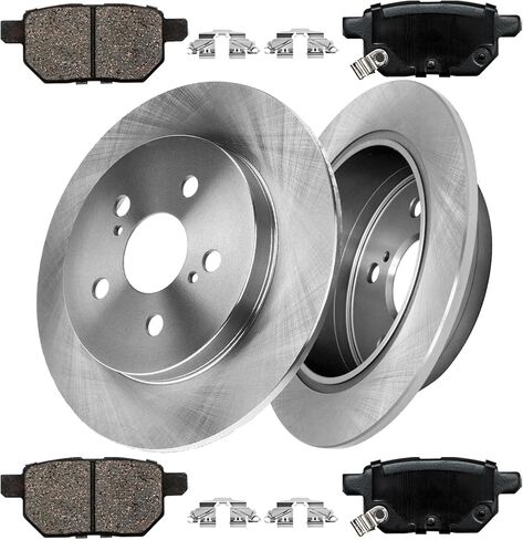Allcombo Rear Disc Brakes Rotors and Ceramic Pads for 2009-2011 2014-2020 Toyota Corolla, 2009-2014 Toyota Matrix, 2009-2010 Pontiac Vibe, for Prius Prime Plug-In Lexus CT200H Brake kit Replacement in Kuwait