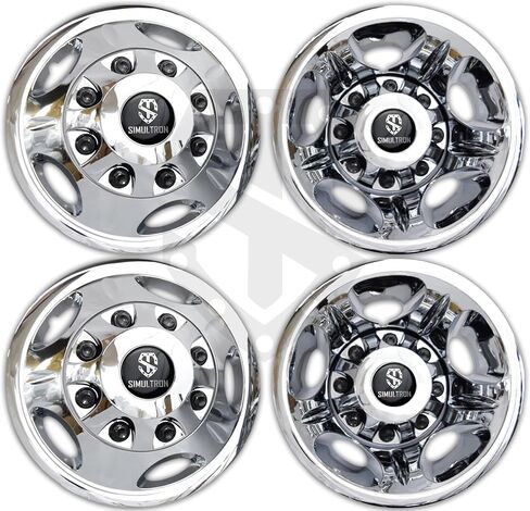 17ABS-G11-CHC Chrome Plated ABS Hubcap(s) for 2011-Newer GMC/Chevrolet 3500HD Dually (2 Front + 2 Rear) in Saudi Arabia