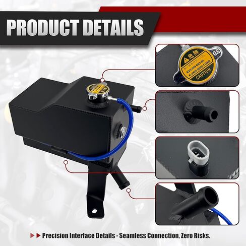 603102 Heavy-Duty Aluminum Coolant Reservoir Tank, Leak-Proof Expansion Tank with Sensor & Cap, Direct Replacement for 1999-2007 Silverado Escalade Suburban Tahoe GMC Yukon Sierra in Saudi Arabia