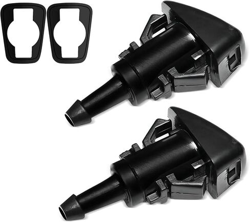 2PCS Front Windshield Washer Nozzles, Windshield Wiper Sprayer Jet Kit Replaces 4805742AB 5113049AA 5116079AA 5303833AA, Car Washer Nozzle Accessories Compatible with Most Vehicles in Kuwait