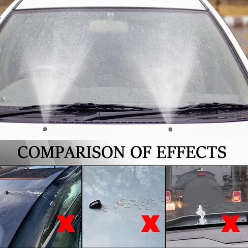 2PCS Front Windshield Washer Nozzles, Windshield Wiper Sprayer Jet Kit Replaces 4805742AB 5113049AA 5116079AA 5303833AA, Car Washer Nozzle Accessories Compatible with Most Vehicles in Kuwait