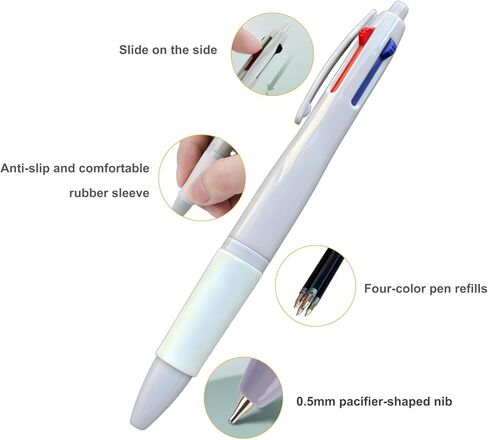 0.5mm Fine Point Retractable Oil Gel Pen, 6 Pack 4-in-1 Multicolor Pen, 4 Colors in One Smooth Writing Pen with 3 Barrel Colors, Quick Dry & Non-Smudge Ink for Office School Journaling Note Taking in Saudi Arabia