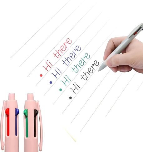 0.5mm Fine Point Retractable Oil Gel Pen, 6 Pack 4-in-1 Multicolor Pen, 4 Colors in One Smooth Writing Pen with 3 Barrel Colors, Quick Dry & Non-Smudge Ink for Office School Journaling Note Taking in Saudi Arabia