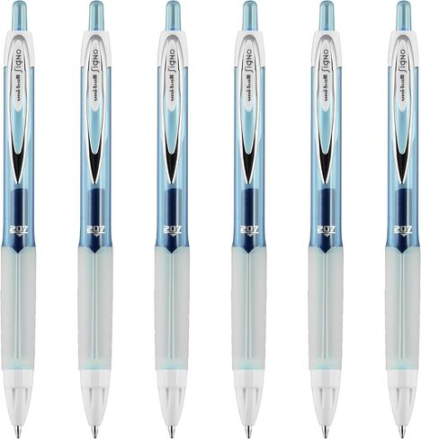 uniball 207 Fashion Retractable Gel Pen, Medium Point (0.7mm), Pink Ink, 6 Pens in Kuwait
