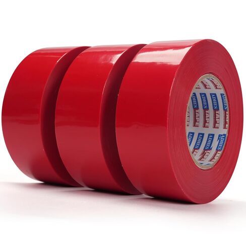 ADHES Stucco Tape, 2 Inch x 60 Yards, 7-Day UV Resistant Outdoor Masking Tape for Construction, Masonry & Exterior Painting, Red Professional Painter Tape, Clean Removal, 6 Rolls in Kuwait