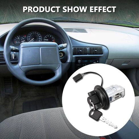 RAMATA 924-726 Ignition Switch Lock Cylinder with 2 Keys Compatible with 2000 2001 2002 2003 2004 2005 Chevrolet Cavalier, Pontiac Sunfire, Replace # 924726 in Saudi Arabia