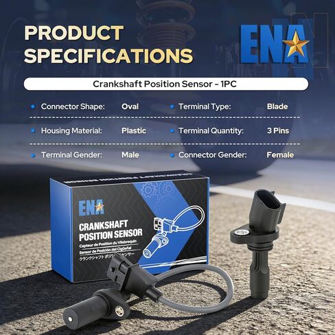 مستشعر موضع العمود المرفقي للمحرك ENA متوافق مع كرايسلر دودج جيب تشالنجر تشارجر 300 جراند شيروكي دورانجو ماغنوم أسبن رام 3500 قائد V8 4.7L 5.7L 6.1L يستبدل PC758 5149009AA in Kuwait