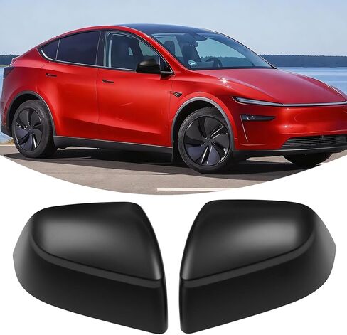 Compatible with Tesla Model Y Juniper Mirror Guard Covers 2025 2026, 2PCS Left Driver Right Passenger Side Rearview Mirror Protector Cap for Tesla Model Y Juniper Accessories (Glossy Black) in Kuwait