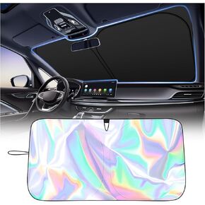 59"X31" Car Windshield Sun Shade with Storage Bag,Foldable Windshield Cover Sun Shade for Blocking Sunlight & Heat Insulation,Upgraded Suns Blocker for Car Windshields in Saudi Arabia