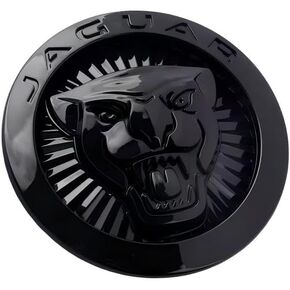 3.38 inch Fit Jaguar Badge Emblem Front Center Grille Emblem Compatible with XE XF XJ F-Type F-PACE Car Accessories (All Black) in Saudi Arabia