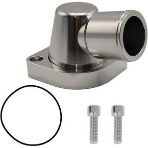 Billet Swivel Thermostat Housings Water NecK 90 1.5" Compatible with GM LS LS1 LS2 LS3 Engine Silver in Saudi Arabia
