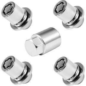 Wheel Lock Lug Nuts Set M12 x 1.5 Anti Theft Fit for Toyota Avalon C-HR Camry Celica Corolla Matrix Mirai MR2 Prius RAV4 Sienna Solara & Lexus, Chrome, Replace Toyota Wheel Lock Key 00276-00900 in Saudi Arabia