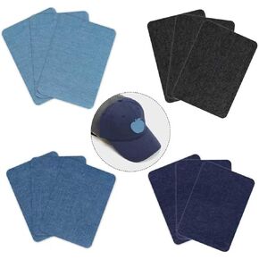 Iron On Patches for Jeans, Washable Jean Patches, Denim Patches for Inside Jeans, 12 Pack Iron Patches for Clothing, 3 By 4-1/4 Inch, 4 Colors in Saudi Arabia