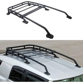 Kojem Aluminum Top Roof Rack Compatible with 2007-2014 Toyota FJ Cruiser Rail Crossbar Top Cargo Luggage Carrier Black Powder Coated 165Lbs in Kuwait