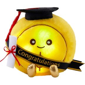 WEWILL® Light Up Graduation Gold Coin Stuffed Animal – Plush Toy with Cap, Diploma & Sash, Class of 2026 Graduation Gift, Inspirational Glowing Coin Plush for Preschool or High School Grads, 6.5 Inch in Kuwait