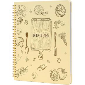 Adzt's Blank Recipe NoteBook to Write in Your Own Recipes,Full Page Sprial Hardcover Personal Recipe Organise, Recipe Journal Hold 140 Recipes (Lblue Cat) in Saudi Arabia