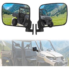 Folding Adjustable Rearview Side Mirrors for Polaris Ranger 1000 XP, 1000, Crew 2018-2025 Accessories, Clear UTV Rear View, Not for Northstar, 2PCS in Saudi Arabia