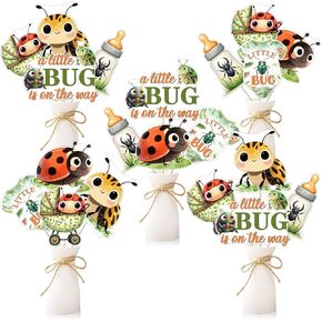 A Little Bug Is on the Way Centerpieces Sticks, Little Bug Baby Shower Table Decorations, Beetle Themed Baby Shower Party Decor, Double-Sided Printed Insect Table Signs for Boys and Girls Baby Shower in Saudi Arabia