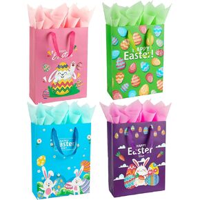 Mothers Day Gift Bag, 13" Large Paper Happy Mother's Day Flower Gift Bag with Tissue Paper and Card, Floral Gifts Goodie Bags with Handles for Mom Grandma Nana Sisters Mother's Day Party Decorations in Saudi Arabia