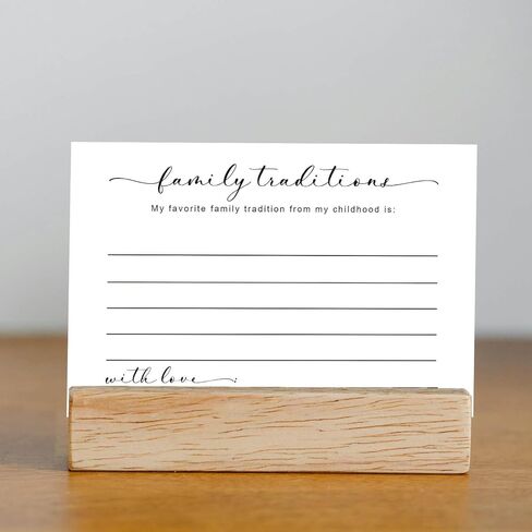 Family Tradition Cards for Baby Shower, 4x6 Inch, White, Interactive Guest Advice & Keepsake, 50 Pack in Saudi Arabia