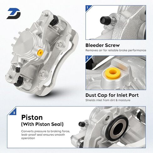 مجموعة فرجار الفرامل الخلفية مع دعامة تناسب 1998-2005 Chevy Blazer، 1998-2004 Chevy S10، 1998-2005 GMC Jimmy، 1998-2004 GMC Sonoma، 1998-2001 Oldsmobile Bravada، 1998-2000 Isuzu Hombre in Kuwait