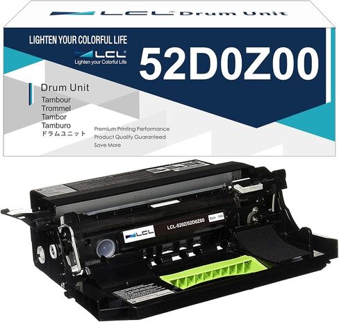 استبدال وحدة الطبل المتوافقة LCL للطابعة Lexmark 52D0Z00 52D0ZA0 520ZA 520Z 520A MX710DE MX710DHE MX717DE MX718D MX711DE MX810DE MX810DFE MX810DME MS710dn MS810 MS810N MS811 (عبوة واحدة باللون الأسود) in Saudi Arabia