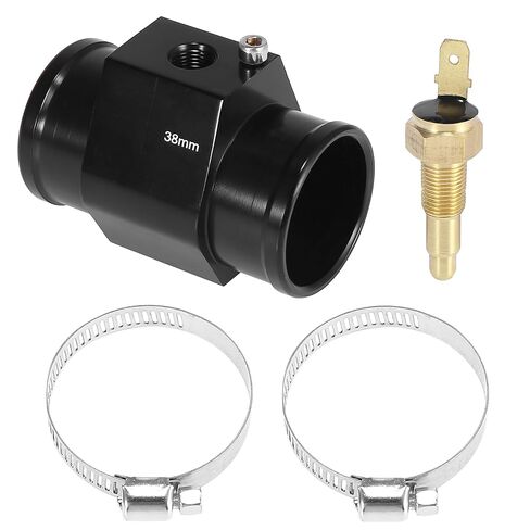 X AUTOHAUX 1 Set Car Engine Coolant Temperature Sensor Switch Radiator Hose Fitting Adapter 38mm 200'F On-185'F Off in Kuwait