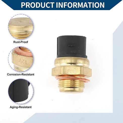 Engine Coolant Temperature Sensor No.1H0959481B Water Temperature Sensor for Volkswagen Beetle 1.8L L4 - Gas 2000-2001 1 Pc in Kuwait