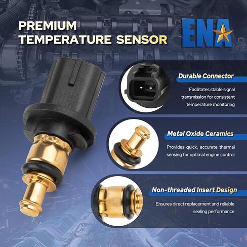 ENA Engine Coolant Temperature Sensor Compatible with Jeep Grand Cherokee Wrangler Chrysler Pacifica Voyager Dodge Journey Caliber 1.8L 2.4L 3.6L l4 V6 2006-2021 2022 2023 2024 2025 Replaces TX205 in Kuwait