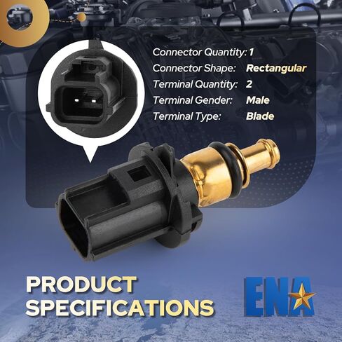 ENA Engine Coolant Temperature Sensor Compatible with Jeep Grand Cherokee Wrangler Chrysler Pacifica Voyager Dodge Journey Caliber 1.8L 2.4L 3.6L l4 V6 2006-2021 2022 2023 2024 2025 Replaces TX205 in Kuwait
