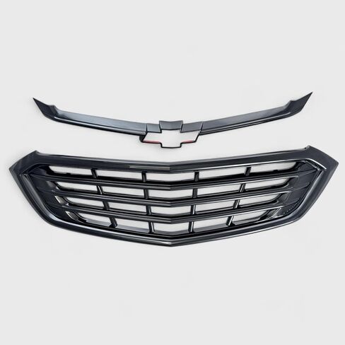 Trim Illusion Chrome Delete Gloss Black Front Grille Overlay for 2018-2021 Chevrolet Equinox | Easy No-Tool Install | | US Patented in Kuwait