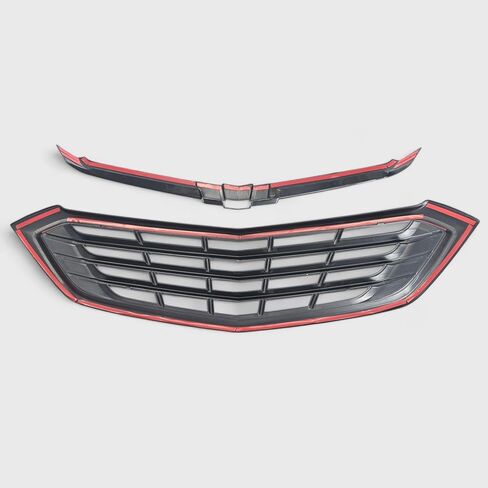 Trim Illusion Chrome Delete Gloss Black Front Grille Overlay for 2018-2021 Chevrolet Equinox | Easy No-Tool Install | | US Patented in Kuwait