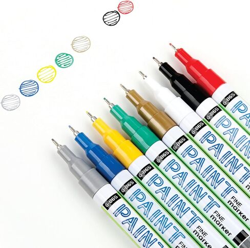 Tiny-Titan Extra Fine Point Paint Pen - Waterproof Oil Based, Quick Dry & Permanent, Markers For Rock, Stone, Ceramic, Wood, Fabric, Plastic, Canvas, Glass And Many More - Red - 2 Pens in Kuwait