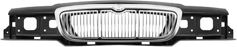 HECASA Header Panel & Grille Compatible with 1998-2002 Mercury Grand Marquis GS/LS FO1220214 FO1200353 Grill Headlight Headlamp Mounting Panel Nose Silvery+Black 2Pcs in Kuwait