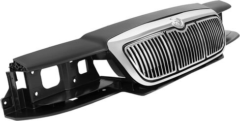 HECASA Header Panel & Grille Compatible with 1998-2002 Mercury Grand Marquis GS/LS FO1220214 FO1200353 Grill Headlight Headlamp Mounting Panel Nose Silvery+Black 2Pcs in Kuwait