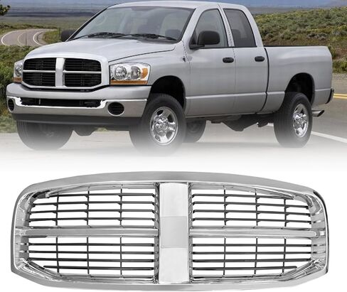 Grille For 2006-2008 Dodge Ram 1500 Grill 2006-2009 Dodge Ram 2500 3500 Bumper Grill (Chrome/Black) in Saudi Arabia