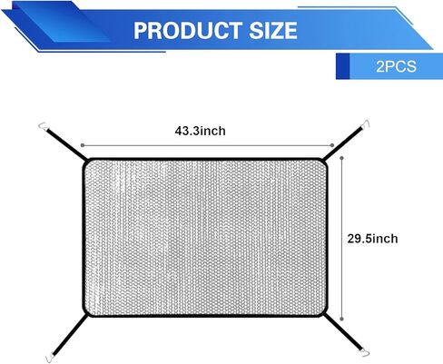 2 PCS Grille Protection Mesh, Engine Front Grille Net with Mounting Hook, High-density Anti-willow Bumper Grill Mesh, Universal Radiator Tank Protector for Cars (Black) in Saudi Arabia