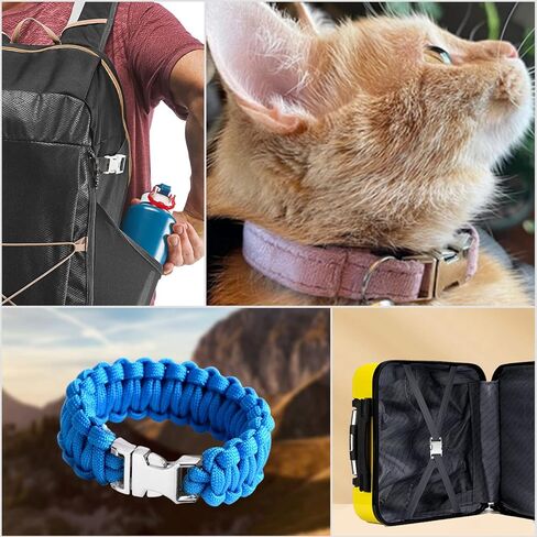 CooBigo Metal Side Release Buckle Webbing Buckle Paracord Bracelet Clasps for Leather Strap Dog Collars Harness Belt in Kuwait