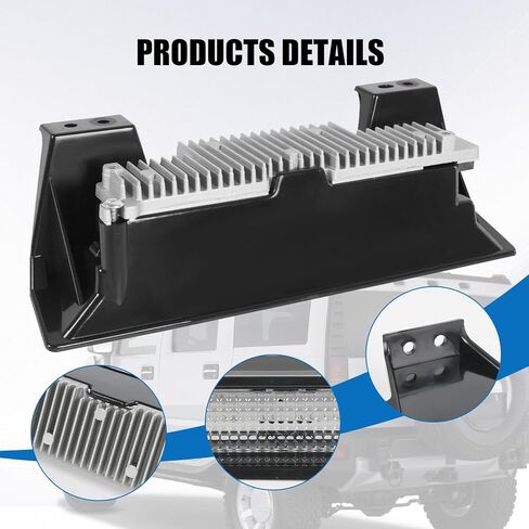 ضوء الفرامل الثالث LED متوافق مع Hummer H3 2006 2007 2008 2009 2010 غطاء أسود شفاف عدسة استبدال #19330403 16HZ59C in Kuwait