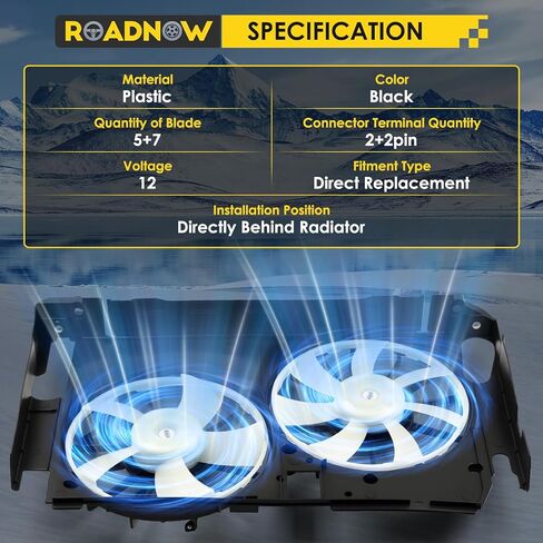 620-512 مروحة تبريد الرادياتير مناسبة لسيارة Toyota RAV4 2.4L 2.5L 2006-2012، لسيارة Lexus IS350 2006-2013 مجموعة مروحة الرادياتير البديلة 1636128240 1636131160 1636328170 1636328290 1671128230 in Kuwait