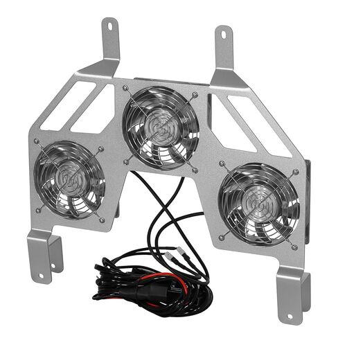 مشعاع محرك Hooke Road Wrangler JK مع 3 مراوح تبريد لـ 2007-2018 Jeep Wrangler JK وأبواب غير محدودة 2/4، طقم مروحة بديلة من الألومنيوم عالي الجودة للقيادة الصيفية والمتطرفة على الطرق الوعرة in Kuwait
