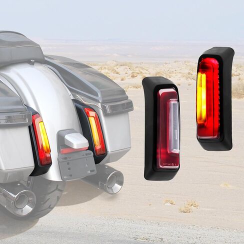LED Rear Fender Light Saddlebag Side light Auxiliary LED Run Brake Turn Lamps Lights Compatible With Road Glide Street Glide 2024 & CVO 2023-2024 FLHX FLHXSE FLTRX FLTRXSE Accessories Red in Kuwait