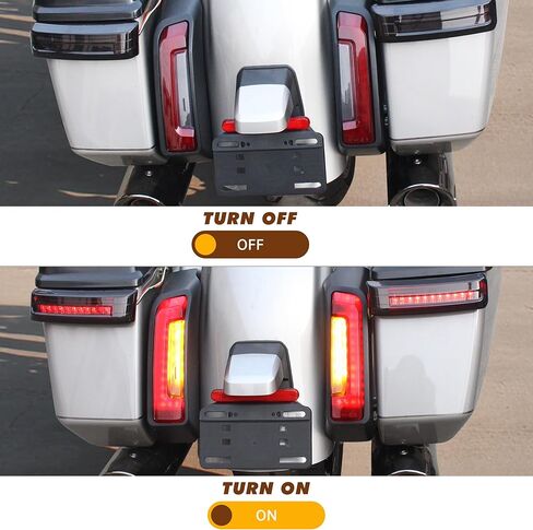 LED Rear Fender Light Saddlebag Side light Auxiliary LED Run Brake Turn Lamps Lights Compatible With Road Glide Street Glide 2024 & CVO 2023-2024 FLHX FLHXSE FLTRX FLTRXSE Accessories Red in Kuwait