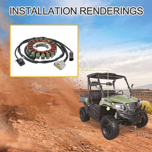 أجزاء محرك الدراجة النارية GOOFIT Magneto الجزء الثابت لاستبدال HiSUN 550 و750 UTV 2018-2024 in Kuwait