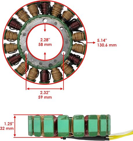 Caltric Stator Regulator Rectifier Compatible with Yamaha Royal Star 1300 Xvz1300 Venture 1999-2013 in Kuwait