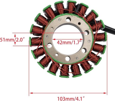 WOOSTAR 18 Coil 7 Wire Magneto Stator Replacement for Suzuki 1997-2004 VZ800 Marauder 800 OEM 32101-48e00 in Kuwait