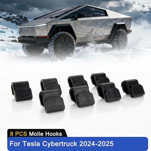 خطافات PSLER Molle 8 عبوات خطاطيف لوحة مولي ملحقات لوحة مولي لـ Tesla Cybertruck 2024-2025 in Kuwait